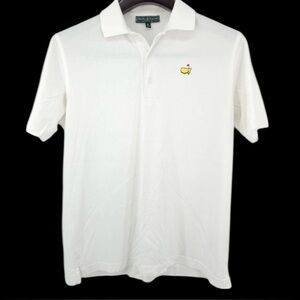 Masters Mens Golf Polo Shirt Pima Cotton White L Embroidered Logo